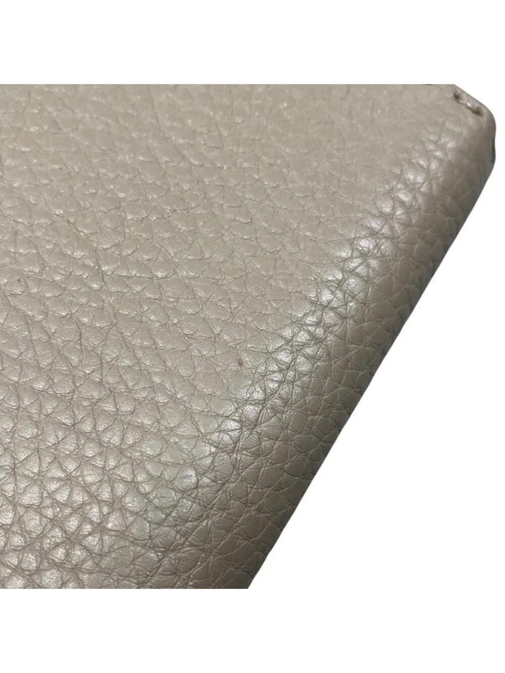 Fendi Wallet Selleria Zip Around Greige Beige Leather